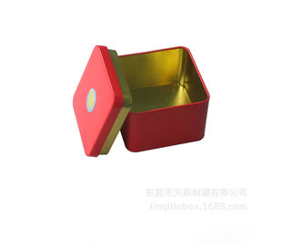 中国 ふたのヘッドホーン箱が付いている茶筒の容器のための正方形のギフトの錫箱 サプライヤー